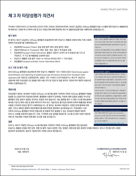 Third-Party Validation Opinion (Korean)